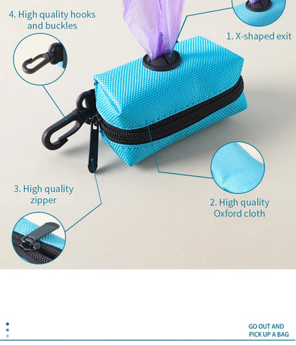 Pet Dog Poop Bag Holder Leash Attachment Adjustable Mini Travel Garbage Bag Dogs Waste Poop Bags Dispenser Pet Cleaning Tools