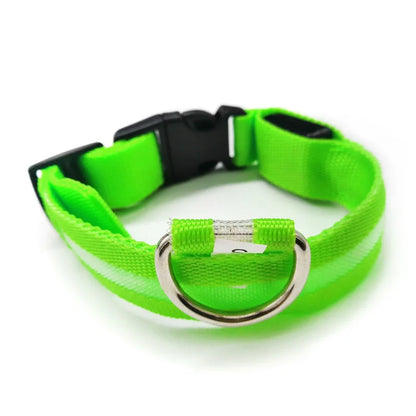 LED Dog Collar Dog Safety Night Light Flashing Necklace Fluorescent Collars Pet Supplies  collar LED lights up