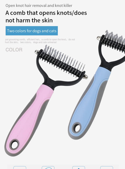 Professional Pet Deshedding Brush Dog Hair Remover Pet Fur Knot Cutter Puppy Cat Comb Brushes Dogs Grooming Shedding Supplies