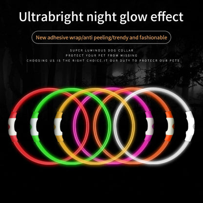 Led Dog Collar Luminous Usb Cat Dog Collar 3 Modes Led Light Glowing Loss Prevention LED Collar For Dogs Pet Dog Accessories