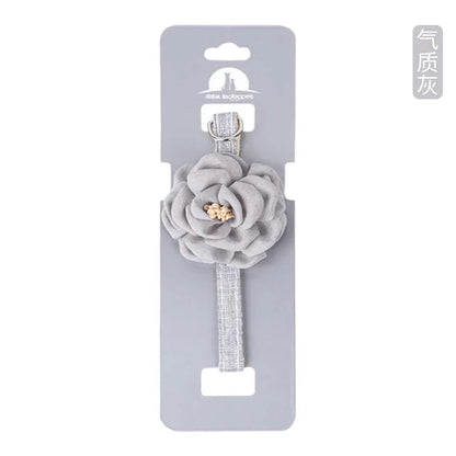 Cat Collar Adjustable Bow Tie Cat Flower Collar Safety Button Tie Necklace Puppy and Cat Gift Pet Accessories Puppy Collar