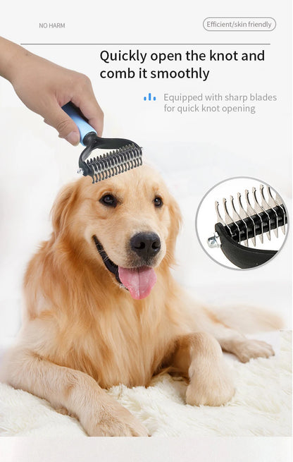 Professional Pet Deshedding Brush Dog Hair Remover Pet Fur Knot Cutter Puppy Cat Comb Brushes Dogs Grooming Shedding Supplies