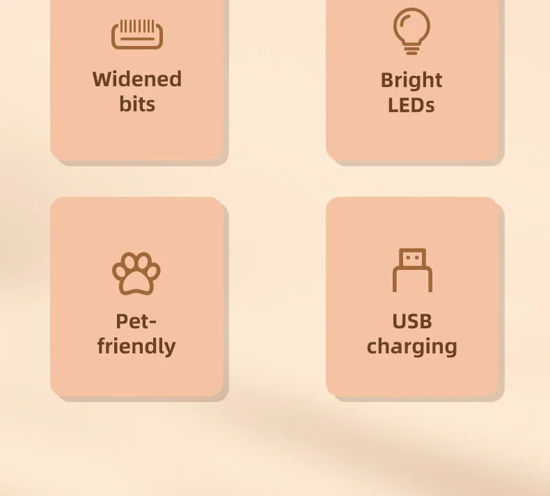 New Dog Paw Trimmer with LED Light Fully Waterproof Pet Hair Trimmer with LED Display Dog Clippers for Grooming 18mm Widen Blade