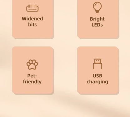 New Dog Paw Trimmer with LED Light Fully Waterproof Pet Hair Trimmer with LED Display Dog Clippers for Grooming 18mm Widen Blade
