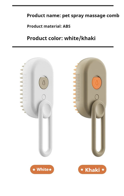 3 in 1 Pet Cat Dog Steamy Spray Cleaning Brush Electric Anti-splashing Hair Removal Massage Brush Pet Grooming Hair Removal Comb