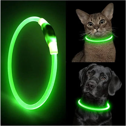 Led Dog Collar Luminous Usb Cat Dog Collar 3 Modes Led Light Glowing Loss Prevention LED Collar For Dogs Pet Dog Accessories