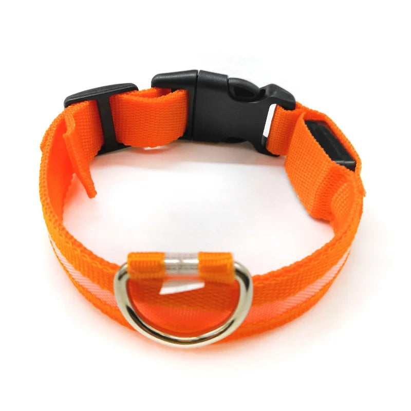 LED Dog Collar Dog Safety Night Light Flashing Necklace Fluorescent Collars Pet Supplies  collar LED lights up