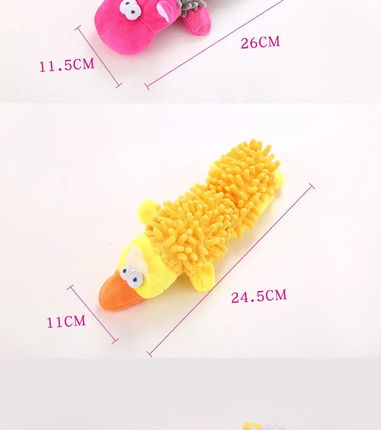 Durable Low Price Pet Dog Plush Toy Animal Shape with Squeaky for Small Dogs Chihuahua Yorkshire Bichon Puppy Chew Cleaning Toys