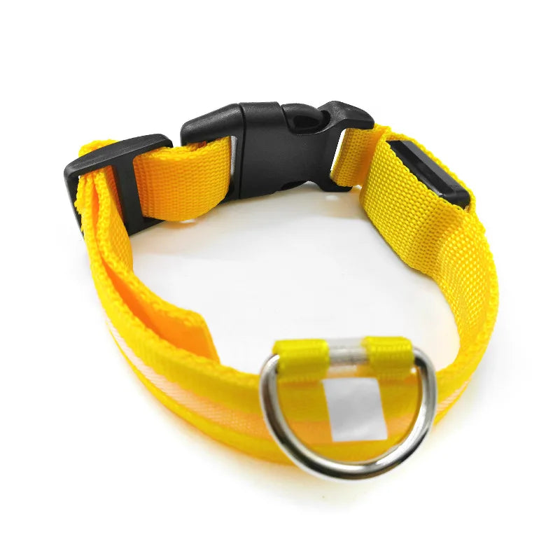 LED Dog Collar Dog Safety Night Light Flashing Necklace Fluorescent Collars Pet Supplies  collar LED lights up
