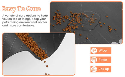 Dog Food Mat -Absorbent Dog Cat Mat for Food and Water Bowl, Quick Dry Dog Bowl Mat Dog Accessories-Dog Water Matt for Sloppy Drinkers