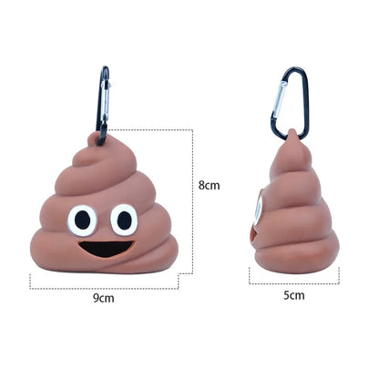 1pc Pet Poop Bag – Poop-Shaped Waste Bags with Portable Dispenser.