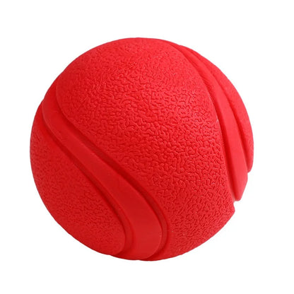 Dog Toy Rubber Ball Bite-resistant Ball Toy for Dogs Puppy Teddy Pitbull Red Color Solid Ball S-L Pet Supplies